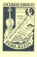EX LIBRIS MUSICIS FERD. KLEIN (odkaz v elektronickém katalogu)