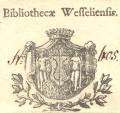 Bibliothecae Wesseliensis (odkaz v elektronickém katalogu)
