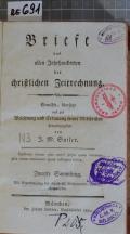 Briefe aus allen Jahrhunderten der christlichen Zeitrechnung. Zweyte Sammlung  (odkaz v elektronickém katalogu)